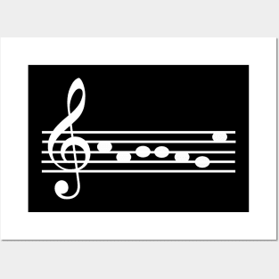 Cabbage Sheet Music Treble Clef Posters and Art